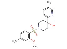1-[(2-methoxy-4-methylphenyl)sulfonyl]-4-(5-methylpyridin-2-yl)piperidin-4-ol