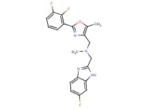 1-[2-(2,3-difluorophenyl)-5-methyl-1,3-oxazol-4-yl]-N-[(6-fluoro-1H-benzimidazol-2-yl)methyl]-N-methylmethanamine