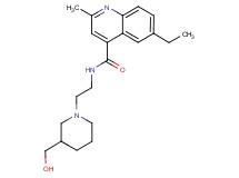 6-ethyl-N-{2-[3-(hydroxymethyl)-1-piperidinyl]ethyl}-2-methyl-4-quinolinecarboxamide