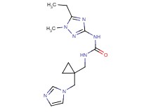N-(5-ethyl-1-methyl-1H-1,2,4-triazol-3-yl)-N'-{[1-(1H-imidazol-1-ylmethyl)cyclopropyl]methyl}urea