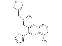 (5-isoxazolylmethyl)methyl{[8-methyl-2-(2-thienyl)-3-quinolinyl]methyl}amine