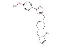 1-{[3-(4-methoxyphenyl)-1,2,4-oxadiazol-5-yl]methyl}-4-[(1-methyl-1H-imidazol-2-yl)methyl]piperazine