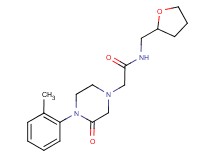 2-[4-(2-methylphenyl)-3-oxo-1-piperazinyl]-N-(tetrahydro-2-furanylmethyl)acetamide