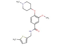 3-methoxy-4-[(1-methyl-4-piperidinyl)oxy]-N-[(5-methyl-2-thienyl)methyl]benzamide