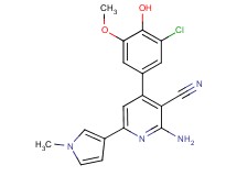 2-amino-4-(3-chloro-4-hydroxy-5-methoxyphenyl)-6-(1-methyl-1H-pyrrol-3-yl)nicotinonitrile
