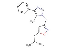 5-isobutyl-3-[(5-methyl-4-phenyl-1H-imidazol-1-yl)methyl]isoxazole