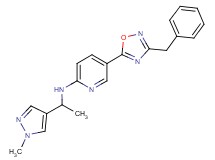 5-(3-benzyl-1,2,4-oxadiazol-5-yl)-N-[1-(1-methyl-1H-pyrazol-4-yl)ethyl]-2-pyridinamine