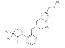 N-{3-[(ethyl{[3-(methoxymethyl)-1,2,4-oxadiazol-5-yl]methyl}amino)methyl]pyridin-2-yl}-2,2-dimethylpropanamide