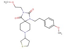 3-(2-methoxyethyl)-1-[2-(4-methoxyphenyl)ethyl]-8-(tetrahydro-3-thienyl)-1,3,8-triazaspiro[4.5]decane-2,4-dione