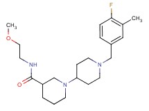1'-(4-fluoro-3-methylbenzyl)-N-(2-methoxyethyl)-1,4'-bipiperidine-3-carboxamide