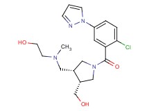 2-[{[(3R*,4R*)-1-[2-chloro-5-(1H-pyrazol-1-yl)benzoyl]-4-(hydroxymethyl)pyrrolidin-3-yl]methyl}(methyl)amino]ethanol