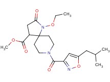 methyl 1-ethoxy-8-[(5-isobutyl-3-isoxazolyl)carbonyl]-2-oxo-1,8-diazaspiro[4.5]decane-4-carboxylate