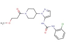 N-(2-chlorophenyl)-N'-{1-[1-(3-methoxypropanoyl)-4-piperidinyl]-1H-pyrazol-5-yl}urea