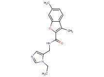N-[(1-ethyl-1H-imidazol-5-yl)methyl]-3,6-dimethyl-1-benzofuran-2-carboxamide