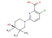 3-chloro-6-[(4S*)-4-hydroxy-3,3,4-trimethylpiperidin-1-yl]pyridine-2-carboxylic acid
