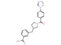 3-({1-[4-(1H-tetrazol-1-yl)benzoyl]pyrrolidin-3-yl}methyl)benzamide