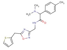 2-(dimethylamino)-2-(4-methylphenyl)-N-{[5-(2-thienylmethyl)-1,2,4-oxadiazol-3-yl]methyl}acetamide