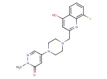 5-{4-[(8-fluoro-4-hydroxyquinolin-2-yl)methyl]piperazin-1-yl}-2-methylpyridazin-3(2H)-one