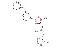 N-methyl-1-(4-methyl-1,2,5-oxadiazol-3-yl)-N-{[5-methyl-2-(3-phenoxyphenyl)-1,3-oxazol-4-yl]methyl}methanamine