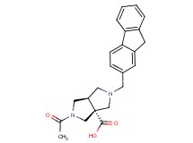 (3aR*,6aR*)-2-acetyl-5-(9H-fluoren-2-ylmethyl)hexahydropyrrolo[3,4-c]pyrrole-3a(1H)-carboxylic acid