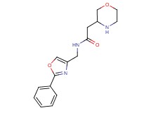 2-(3-morpholinyl)-N-[(2-phenyl-1,3-oxazol-4-yl)methyl]acetamide