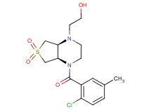 2-[(4aR*,7aS*)-4-(2-chloro-5-methylbenzoyl)-6,6-dioxidohexahydrothieno[3,4-b]pyrazin-1(2H)-yl]ethanol