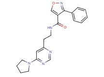 3-phenyl-N-{2-[6-(1-pyrrolidinyl)-4-pyrimidinyl]ethyl}-4-isoxazolecarboxamide