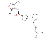 N-(3,5-dimethyl-4-isoxazolyl)-5-{1-[(2E)-4-methyl-2-penten-1-yl]-2-pyrrolidinyl}-2-thiophenecarboxamide