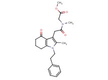 methyl N-methyl-N-{[2-methyl-4-oxo-1-(2-phenylethyl)-4,5,6,7-tetrahydro-1H-indol-3-yl]acetyl}glycinate