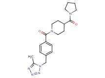 1-{4-[(5-methyl-1H-tetrazol-1-yl)methyl]benzoyl}-4-(1-pyrrolidinylcarbonyl)piperidine