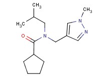 N-isobutyl-N-[(1-methyl-1H-pyrazol-4-yl)methyl]cyclopentanecarboxamide