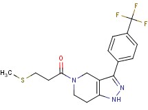5-[3-(methylthio)propanoyl]-3-[4-(trifluoromethyl)phenyl]-4,5,6,7-tetrahydro-1H-pyrazolo[4,3-c]pyridine