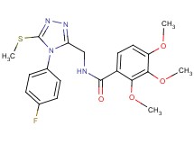 N-{[4-(4-fluorophenyl)-5-(methylthio)-4H-1,2,4-triazol-3-yl]methyl}-2,3,4-trimethoxybenzamide