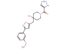 4-{[3-(3-methoxyphenyl)-5-isoxazolyl]methyl}-1-(1H-1,2,3-triazol-5-ylcarbonyl)-4-piperidinol