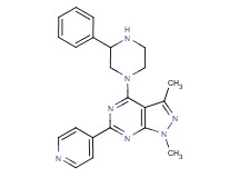 1,3-dimethyl-4-(3-phenyl-1-piperazinyl)-6-(4-pyridinyl)-1H-pyrazolo[3,4-d]pyrimidine