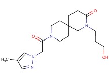 2-(3-hydroxypropyl)-9-[(4-methyl-1H-pyrazol-1-yl)acetyl]-2,9-diazaspiro[5.5]undecan-3-one