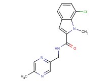 7-chloro-1-methyl-N-[(5-methylpyrazin-2-yl)methyl]-1H-indole-2-carboxamide