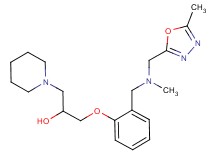 1-[2-({methyl[(5-methyl-1,3,4-oxadiazol-2-yl)methyl]amino}methyl)phenoxy]-3-piperidin-1-ylpropan-2-ol