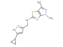 N-[(5-cyclopropyl-1H-pyrazol-3-yl)methyl]-1,3-dimethyl-1H-pyrazolo[3,4-d][1,3]thiazol-5-amine