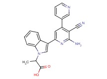 2-[3-(6'-amino-5'-cyano-3,4'-bipyridin-2'-yl)-1H-indol-1-yl]propanoic acid