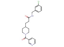 N-(3-chlorobenzyl)-3-[1-(3-pyridinylcarbonyl)-4-piperidinyl]propanamide