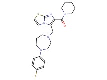 5-{[4-(4-fluorophenyl)-1,4-diazepan-1-yl]methyl}-6-(1-piperidinylcarbonyl)imidazo[2,1-b][1,3]thiazole