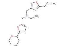 N-[(5-propyl-1,2,4-oxadiazol-3-yl)methyl]-N-{[5-(tetrahydro-2H-pyran-2-yl)-2-furyl]methyl}ethanamine