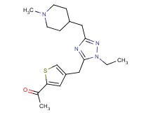 1-[4-({1-ethyl-3-[(1-methylpiperidin-4-yl)methyl]-1H-1,2,4-triazol-5-yl}methyl)-2-thienyl]ethanone