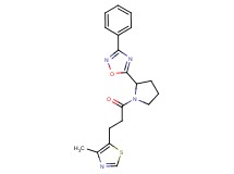 5-{1-[3-(4-methyl-1,3-thiazol-5-yl)propanoyl]-2-pyrrolidinyl}-3-phenyl-1,2,4-oxadiazole