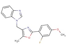 1-{[2-(2-fluoro-4-methoxyphenyl)-5-methyl-1,3-oxazol-4-yl]methyl}-1H-benzimidazole