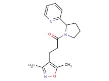 2-{1-[3-(3,5-dimethyl-4-isoxazolyl)propanoyl]-2-pyrrolidinyl}pyridine