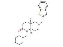 (4aR*,8aS*)-6-(1-benzothien-2-ylmethyl)-1-(cyclohexylmethyl)octahydro-1,6-naphthyridin-2(1H)-one
