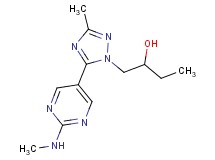 1-{3-methyl-5-[2-(methylamino)pyrimidin-5-yl]-1H-1,2,4-triazol-1-yl}butan-2-ol