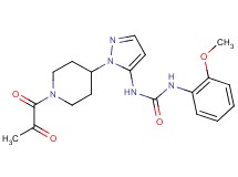 N-(2-methoxyphenyl)-N'-[1-(1-pyruvoylpiperidin-4-yl)-1H-pyrazol-5-yl]urea